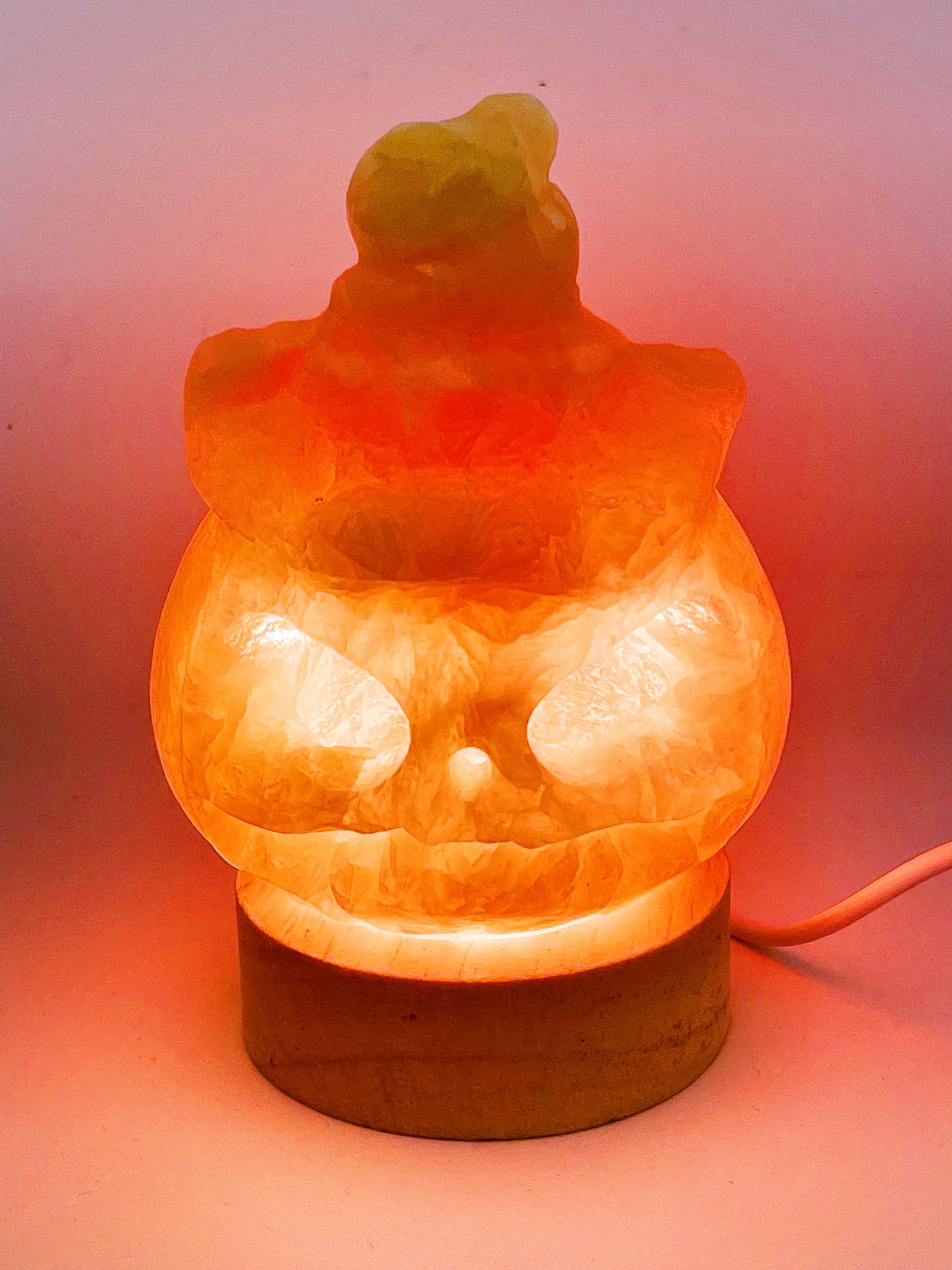 Sherbet Calcite Pumpkin Light