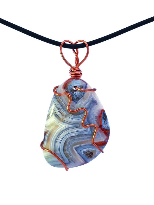 Mexican Lace Agate Pendant