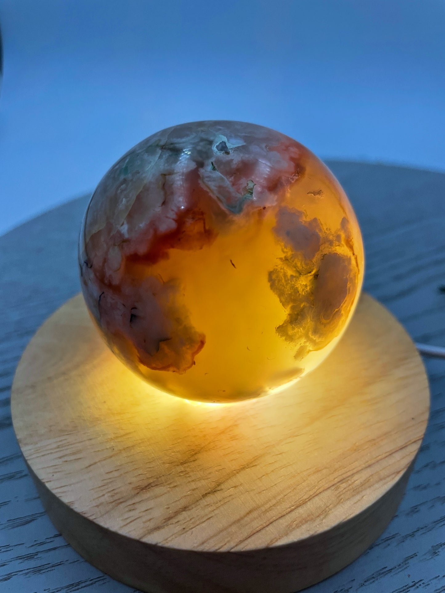 Flower Agate Sphere