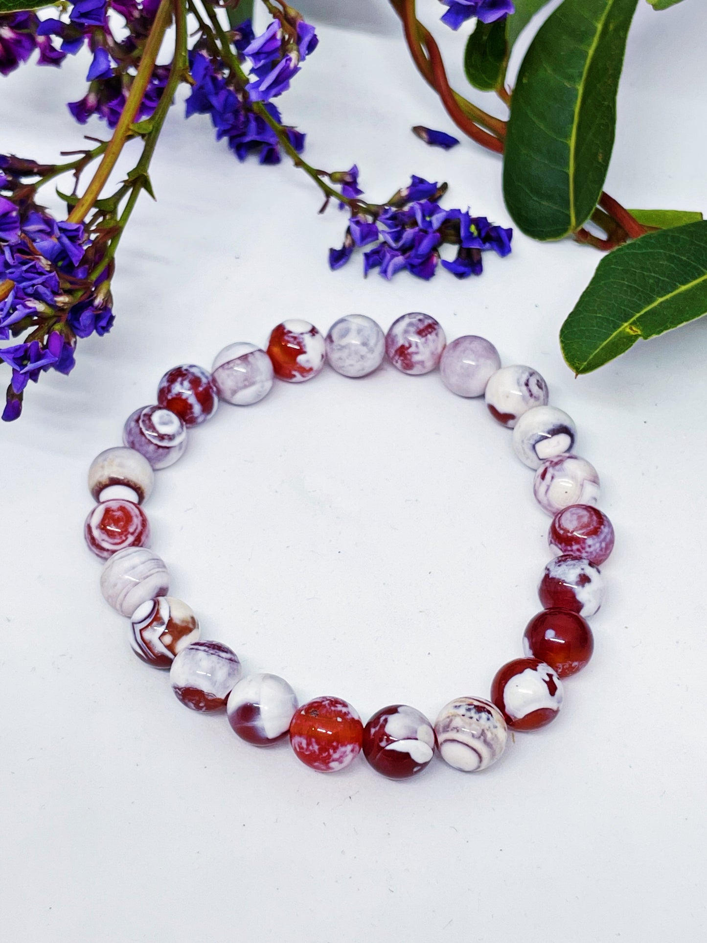 Red Milk Agate Bracelet - Rare