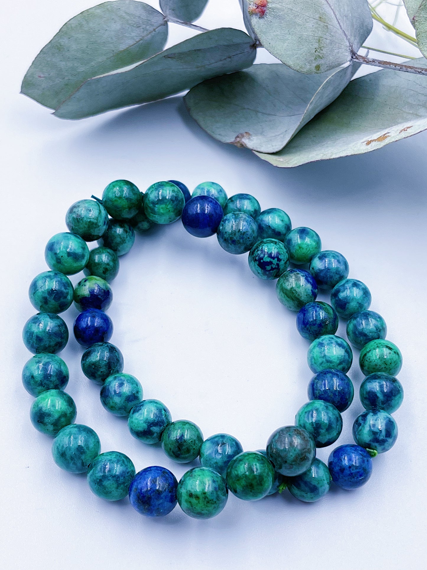 Stunning Azurite Bracelet with Malachite Crystal