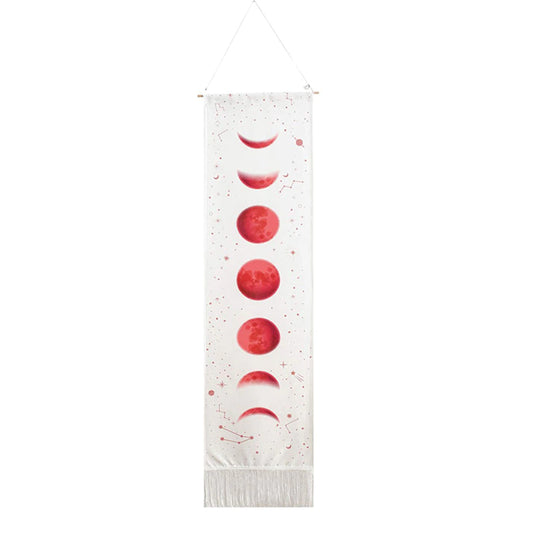 Pink Moon Phase Tapestry Banner