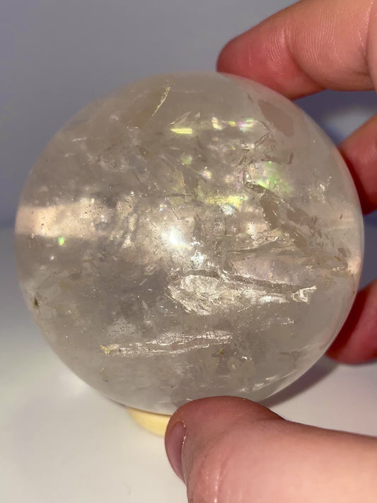 Clear Quartz Rainbow Sphere