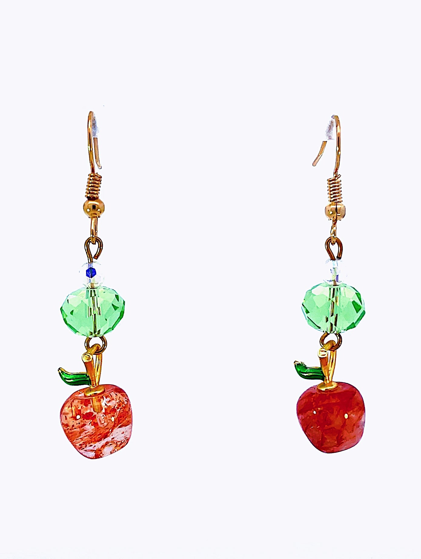 Fire Quartz Apple Earrings