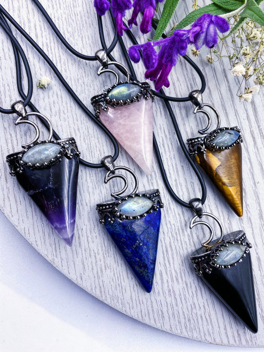 Moon Goddess Pyramid Necklaces