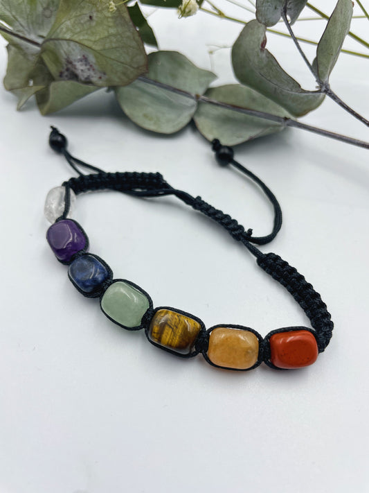 Square Chakra Macrame Bracelets