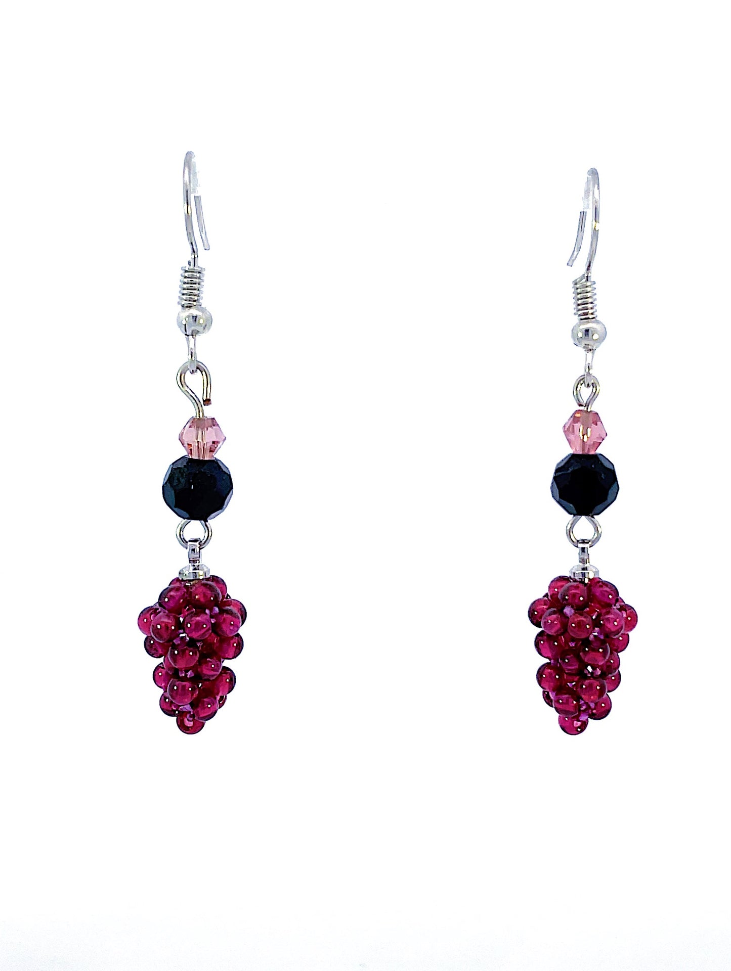 Garnet Grape Earrings