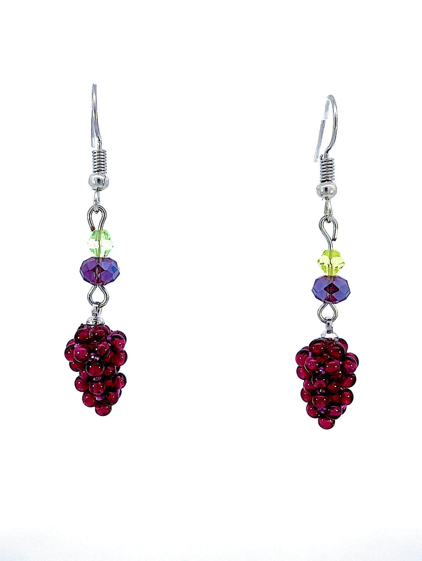 Garnet Grape Earrings