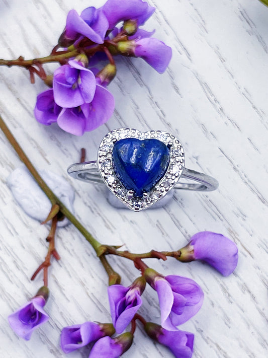 Lapis Lazuli Heart Ring