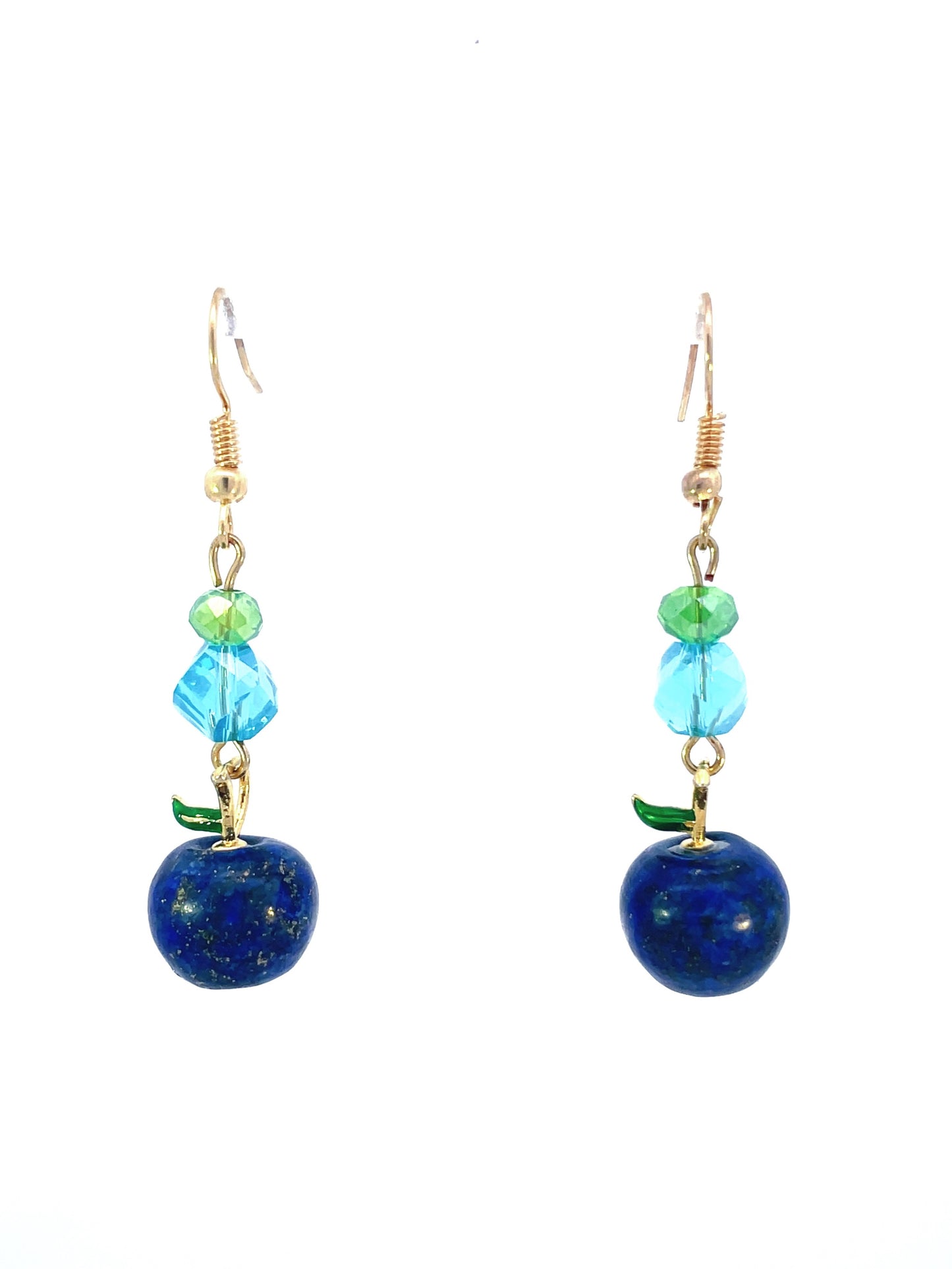 Lapis Lazuli Apple Earrings