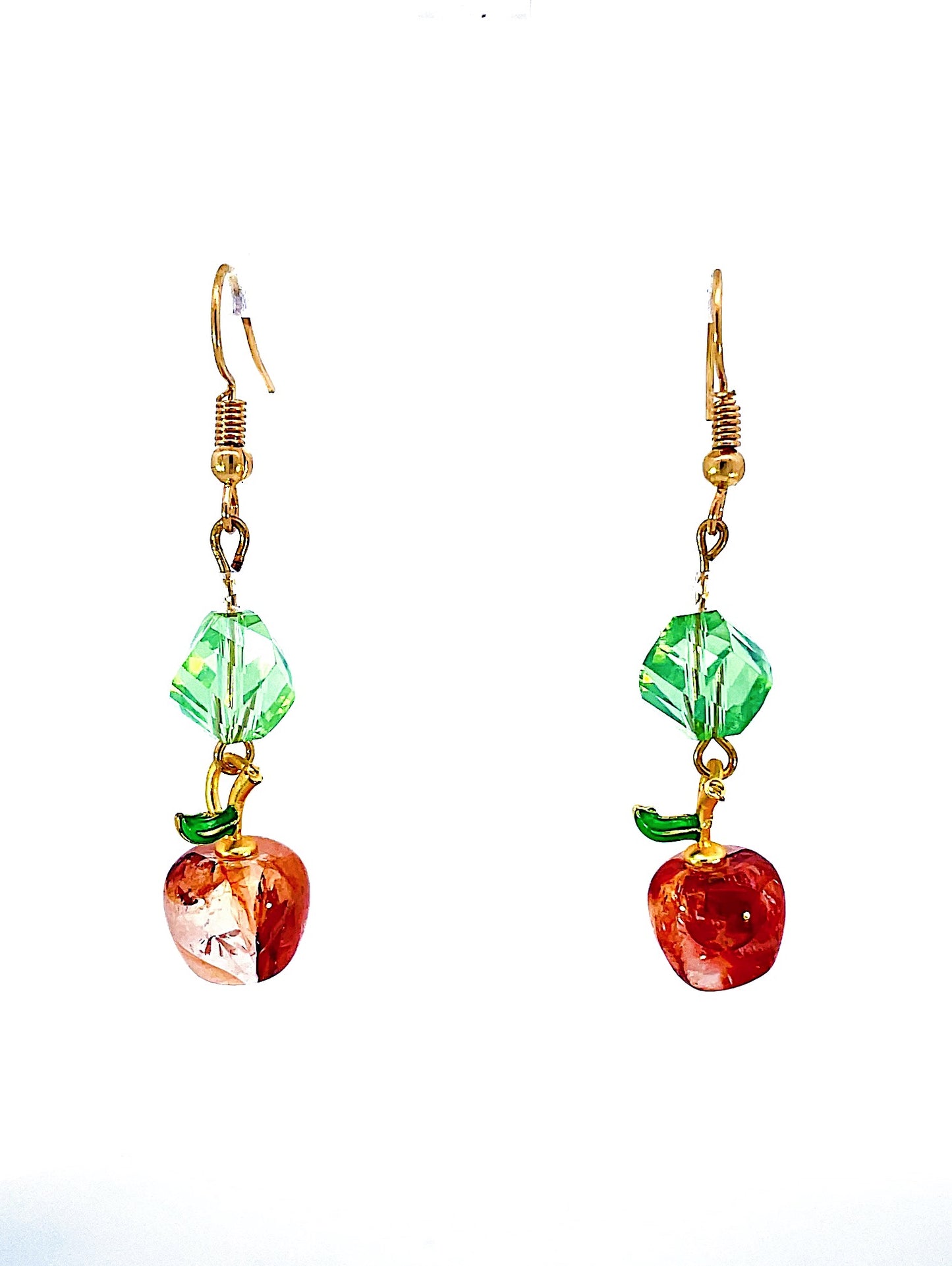 Fire Quartz Apple Earrings