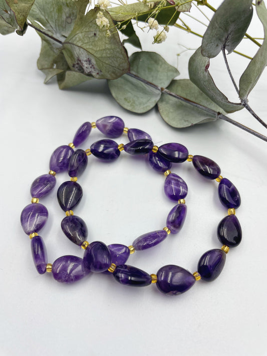 Amethyst Tear Drop Bracelets